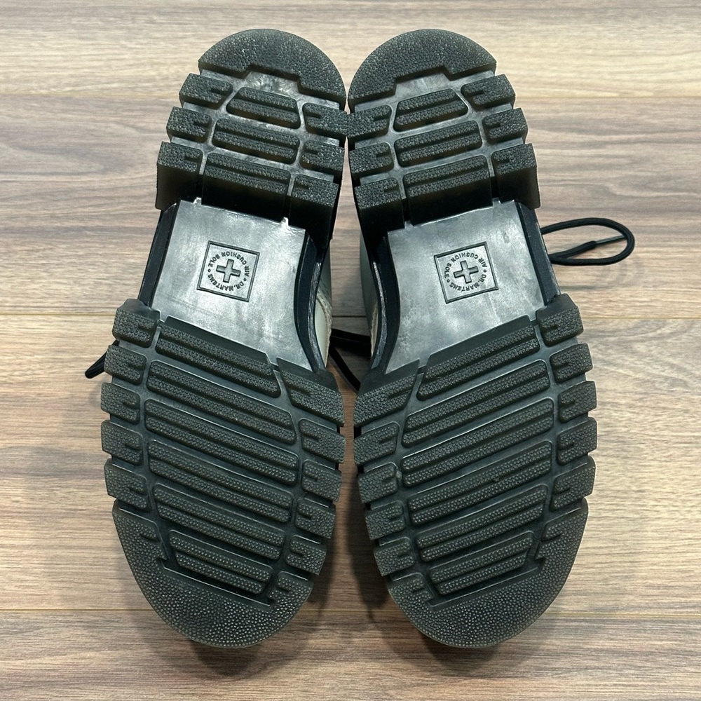 Dr. Martens Audrick 8-Eye Nappa Leather Platform Ankle Boots Cobblestone Grey 9 - Picture 13 of 13